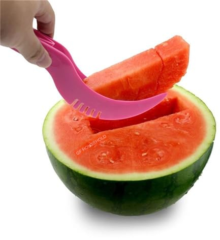 Wassermelonenschneider Wassermelonenschneider Obst Gemüse Werkzeuge Küchenhelfer Easy Slicer Wassermelonen- und Ananasschneider Küchenhelfer (Farbe : Pink, Size : 23.5cm)