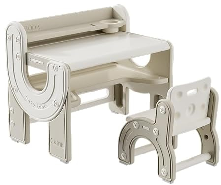 Hawthyhome Kindertisch mit Stühle, Kindersitzgruppe, Kindertisch mit Stauraum, Kinder Tisch Stuhl Set, Tisch und Stühle für Kinder, Kinder Sitzgruppe Innen, bis 50KG belastbar, für Kinder ab 1 Jahr