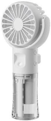CARMOTTER Ventilador portátil de mano con pulverizador de agua, mini ventilador de mano recargable, ventilador de niebla de agua USB de 4 velocidades, ventilador de niebla de refrigeración alimentado