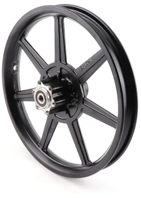JSFLRRAZ 14x1.75 Disc Brake Front Rim 14 Inch Alloy Wheels Compatible With Electric Scooter Electric Bicycle Folding Bike Motorcycle Accessories(Black)
