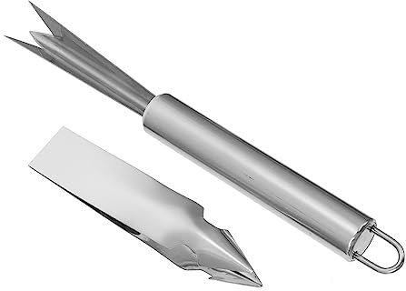 BEBEMOKO 6piezas Pelador De Piña Inoxidable Cortador De Mango Ergonómico Para Cocinas y Preparación De Frutas
