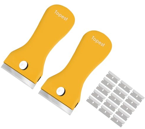 2X Oven Cleaner - Multi-surface Oven, Glass, Ceramic Cooktops & Hob Cleaning Tool [Non-Scratch] + 15 Spare Replacements -Removes Burnt-on Food, Grease, Paint, Stickers, Labels etc.