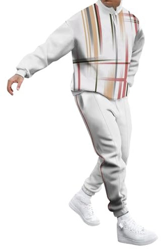 Popular sudadera con capucha para hombre con cuello redondo, pantalones con cordones, empalme 3D, traje estampado, rayas clásicas, patrón geométrico, traje deportivo y casual a rayas para hombre,