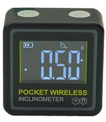 High Precision Magnetic Digital Angle Finder with Electronic Laser USB Charging Digital LCD Display Inclinometer with Strong Magnetic Base Waterproof for Construction Workers and Engineers (Laser)