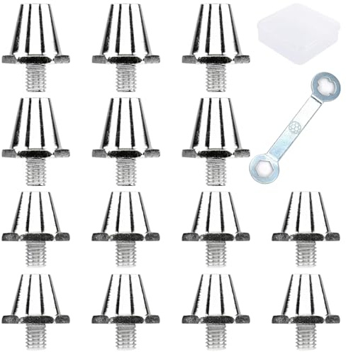YOYEAH 14 Stück Aluminium Schraubstollen für Nike Ersatz für Fußballschuhe, 11mm/13mm, mit Schlüssel, Ersatzstollen fur Nike，Herren