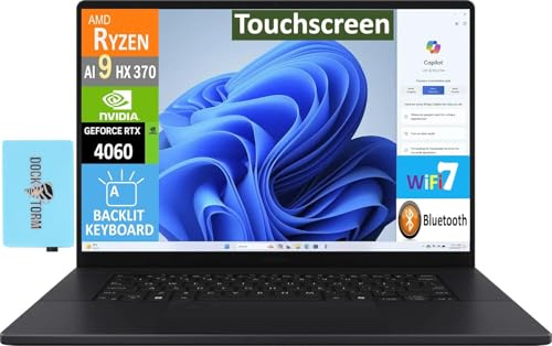 ASUS ProArt P16 AI Creator Laptop 16 Touchscreen OLED 4K Display (AMD Ryzen AI 9 HX 370, 32GB LPDDR5X, 1TB SSD, GeForce RTX 4060, Copilot+, retroilluminato KB, Win 11 H) W/DKZ hub