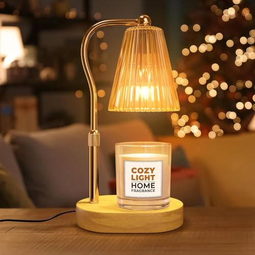 Candle Warmer Lamp with Timer & Dimmer for Jar Candles, Flameless