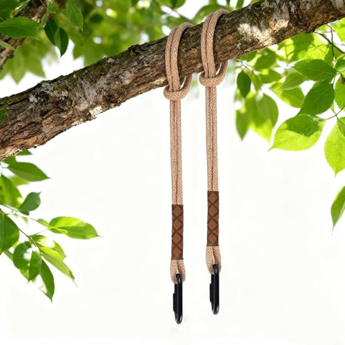 Henrrida Baumschaukel-Hängemattenverbinder, 2er-Set, 60 cm verstellbares Aufhängeseil mit Karabinerhaken für Hängesessel, geeignet für den Innen- und Außenbereich