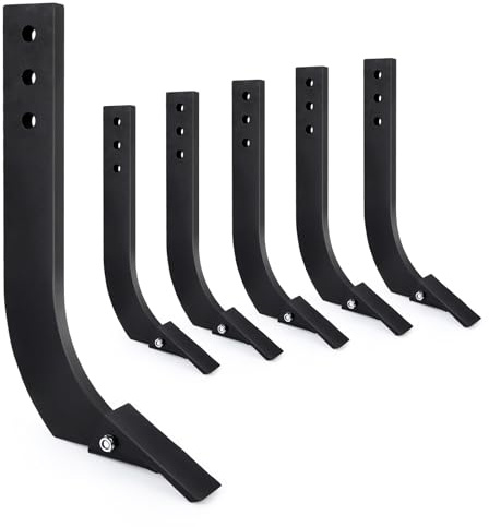 3-Hole Box Blade with 16 Scarifier – Heavy Duty Box Scraper, 6PCS Adjustable Shanks Assembly with Removable Teeth & Pins – Tractor Attachment for Digging, Plowing, Grading & Land Leveling