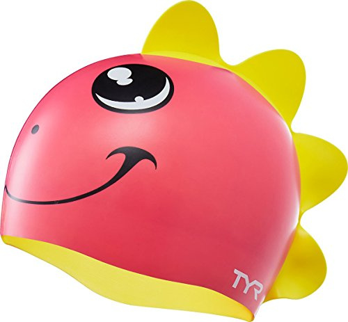 TYR Diva barnbadmössa silikon dino förstörare ungdom unisex, rosa, gul, TU