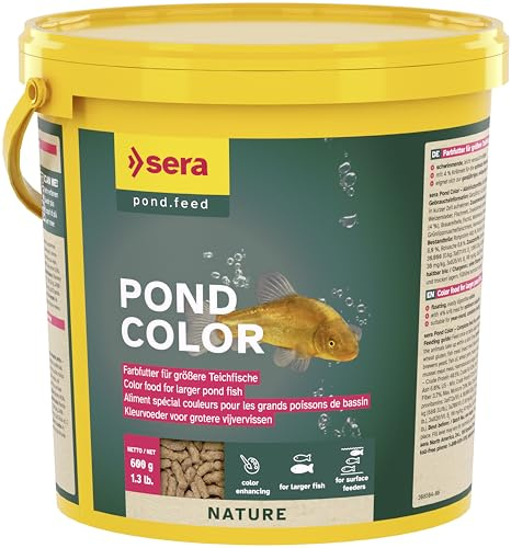 sera pond color 3,8 l 600 g | mangime per la colorazione per pesci da laghetto 3.800 ml | senza coloranti e conservanti