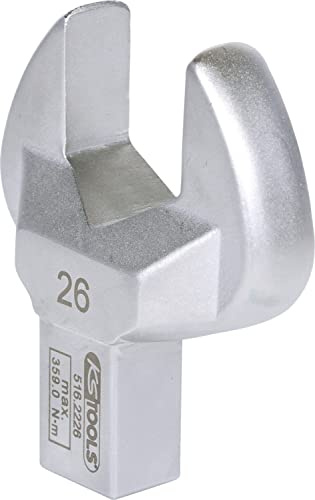 KS Tools Einsteck Maulschlüssel 4 x 18 mm 5.162.226 I Verchromter Schraubenschlüssel, 6 Kant Profil I Steckschlüssel mit Stiftsicherung I 26 mm Schlüsselweite
