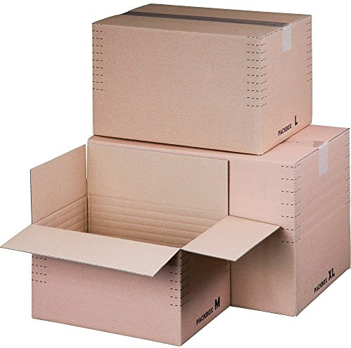karton-billiger Versandkarton Versandschachtel mit Automatikboden - Höhenvariabel, in 4 Größen, 10Stück (A3+ - 475 x 310 x 155 – 310mm)