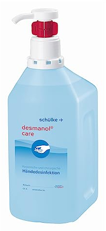 Schülke Desmanol® Care 1 Liter Flasche | Desinfektionsmittel in praktischem Hyclick Spender | gegen Bakterien & Viren | farbstoff- und parfümfrei