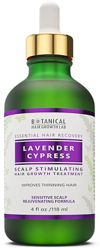 Botanical Hair Growth Treatment Rejuvenating Lavender Oil For Hair Loss With Biotin Scalp Stimulating Anti-Thinning Pre-Shampoo Thickening Hair Growth Oil For Women & Men 4 Fl Oz