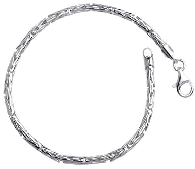 Silberketten Store Königskette Armband rund Silberarmband - Breite 3mm - 925 Silber Länge wählbar von 16cm-25cm