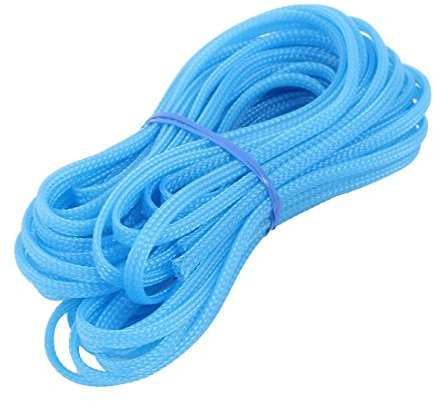 Aexit Guaina avvolgente in filo di poliestere intrecciato a tenuta di diametro 4mm, guaina blu 10M ID: 484012