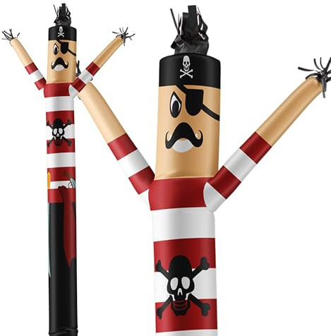 LookOurWay Air Dancers Inflatable Tube Man Attachment - 20 Feet Tall Wacky Waving Inflatable Dancing Tube Guy for Business Promotion - Blower Not Included - Character Themed - Pirate