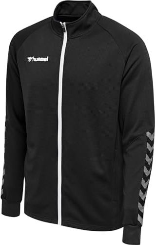 Hummel MÂLE Hmlauthentic Veste Zippée en Poly Jacket, Noir Blanc, S EU