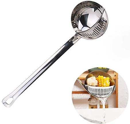 Cucharón de sopa de acero inoxidable Utensilio de cocina desmontable sopa cuchara de cocina sopa cucharón 2 en 1 Utensilios de cocina Gadget Herramientas