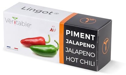 Véritable Lingot® Chile Jalapeño - Compatible con Huerto di Interior Exky® - Recarga Lista para Usar - Sustrato con Semillas integradas