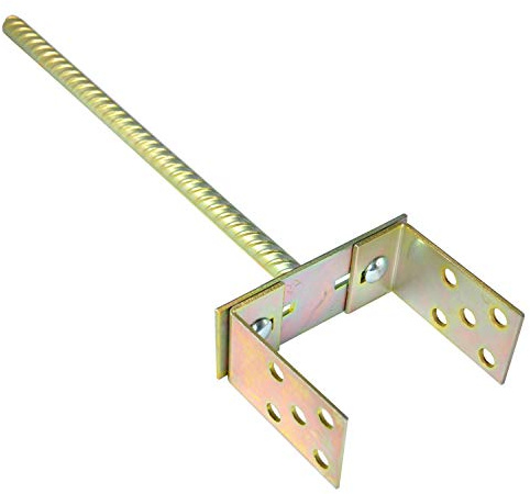 Pfostenträger 0-160 mm Breitverstellbar Verzinkt Stange 395 x 20 mm U-Pfostenträger mit Betonanker Bodenhülse zum Einbetonieren