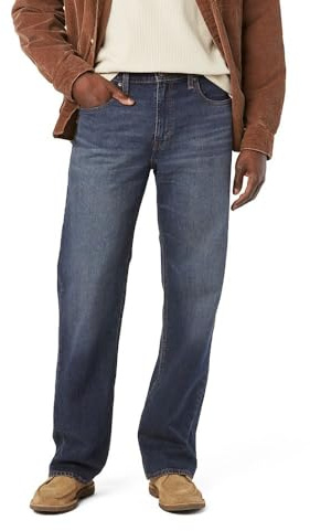 Levi Strauss Signature Gold Men's Loose Fit Jeans, Midnight Cavern, 36Wx36L