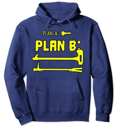 Funny firefighter fire ax and crowbar tool Pullover Hoodie