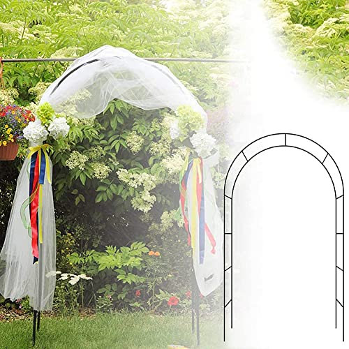 ALDYS Torbogen Metall Stabil Rosenbogen Verzinkt Massiv Rankenbogen Rundbogen Rankgitter Wetterfest Gartenbogen Rankhilfe Für Klettern Von Weinreben Schwarz 140X230cm 180X220cm,Schwarz,W1.2M*H2.2M