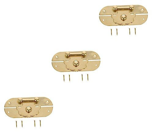DOITOOL 3pcs Box Antique Box Latch Vintage Style Antique Case for Suitcase and Cabinet