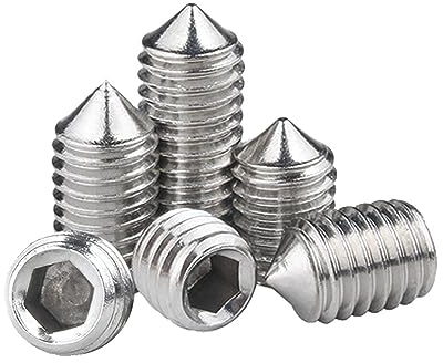 1–50 Stück M2/M2,5/M3/M4/M5/M6/M8/M10/M12/M16 Edelstahl-Innensechskant-Gewindestifte, Gewindestifte mit Kegelspitze, M6x35mm(10pcs)