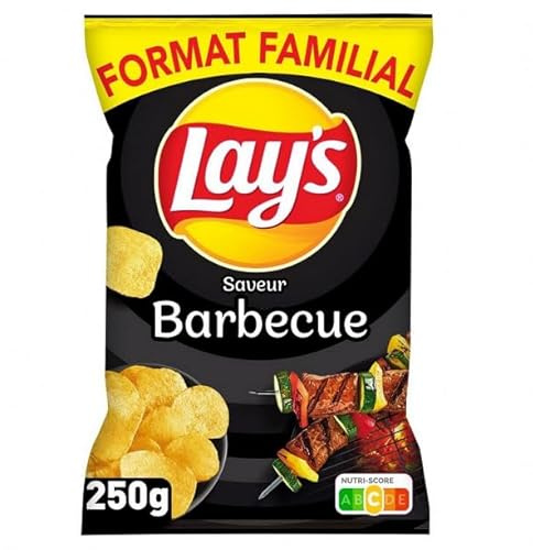 LAY'S - Juego de 4 fichas para barbacoa, tamaño familiar, 250 g