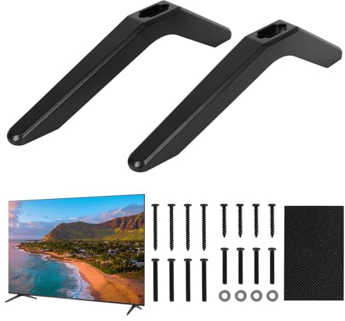 Universal TV Stand, TV Base Stand, TV Stand for Most LCD LED TVs from 32 to 75 Inches, TV Bracket with Screws Set Smart for S-a-m-s-u-n-g, T-C-L, H-i-s-e-n-s-e, S-o-n-y, L-G