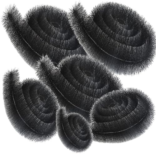 Gutter Brush 4m x 100mm Black Leaf Guard to Keep Out Debris, Moss & Leaf | Drain Down Pipe Gutter Cleaning Tool