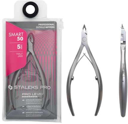 STALEKS PRO by Natury Nails Pinza professionale per cuticole 5 mm. Acciaio inossidabile. (Smart 50-5mm)