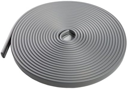 Quest Handlauf PVC 40x8 mm flexibel, rutschfest - Grau, 10 m | Geländerprofil für Treppen, Balkone & Terrassen, sicherer Griff, witterungsbeständig, leicht zu montieren, innen & außen