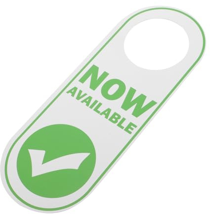 BCOATH Letrero para Puerta de Oficina de Doble Cara en Pvc Amarillo Colgador Incluido, Señal Visible y Comunicación Efectiva para Salas de Reuniones y Negocios