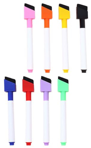 SEWACC 8 Stück Folienstifte Abwischbar mit Kunststoff Abwischbarer Whiteboard Marker für Whiteboard und Listen Kleine Whiteboardmarker mit Trocken Abwischbarer Funktion und Praktischem