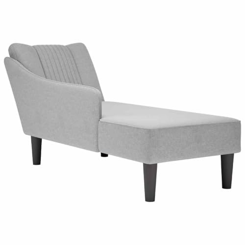 vidaXL Chaiselongue mit Rechter Armlehne Wolkengrau Stoff, Recamiere, Loungesessel, Lounge Sofa, Lounge, Loungesofa, Wohnzimmersofa, Akzentsessel