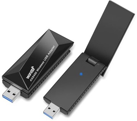 Adaptador USB WiFi 6E, adaptador de red inalámbrico sin controlador, doble banda de 5400 Mbps, USB 3.0 2.4G/5G/6G, dongle de Internet para escritorio y portátil