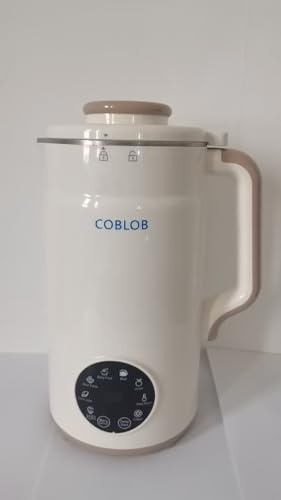 COBLOB Automatic Nut Milk Maker Machine - 40oz Soy Milk Machine with 12 Blades | 9 in 1 Homemade Almond and Oat Milk Machine with Plant-Based Coconut Juice with