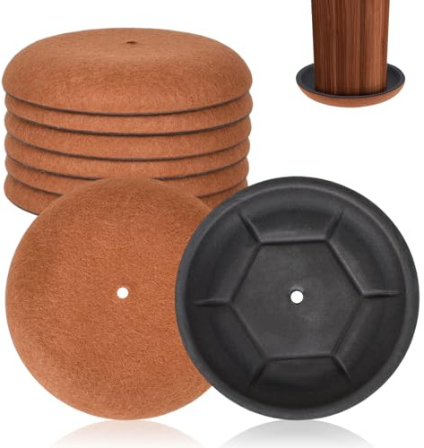 Felt Sliders for Furniture, Reusable Furniture Sliders,8 pieces Table Moving Slider, Sofa Feet Pads for Wooden Floor Sofa,Floors,Table,Chair,Carpet,Hardwood Floors Round Brown