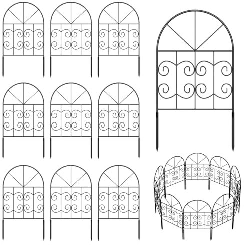 Fierudeng Valla de jardín, rejilla protectora para perros de metal y alambre, resistente a la intemperie para parterres, huertos y mascotas