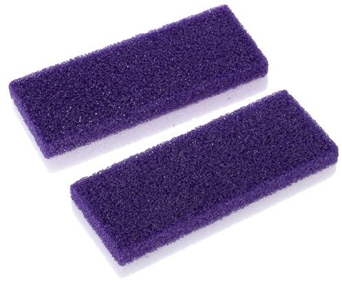 Herramienta de Pedicura para Pies, Piedra Pómez Pu, 2 Piezas | Quita Callos y Piel Muerta, Efecto Masaje, Portátil, para Pies, Formato Compacto, Color Púrpura