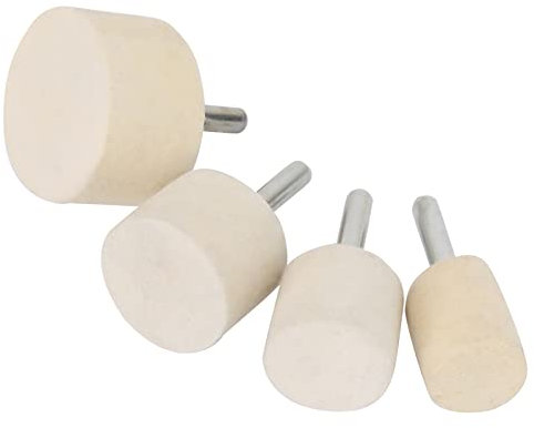 Eujgoov Kit de Pulido Integral con 5 Piezas de óxido de Cerio en Polvo 4 Ruedas Pulido de Lana para Cerámica de Vidrio Latón de Acero Inoxidable