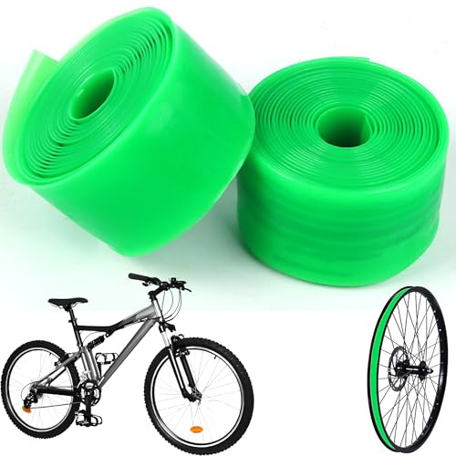 SYXLS Fahrradreifen Liner, Anti-Pannen-Innenschlauch-Schutzbänder, Flacher Fahrradschlauchschutz, Rennrad Fahrradreifen Liner, Räder Schützen, Kompatibel Mit 29 Zoll / 26 Zoll/700 C(Grün)