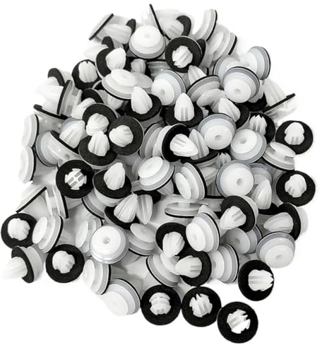 50Pcs Trim Clips,Door Card Clips,Auto Car Body Trims Clip Plastic Fasteners Automotive White Plastics Push Rivets and Retainer Replacement Accessory for Vehicle Bumpe,Fender Panel,Interior Doors Cards