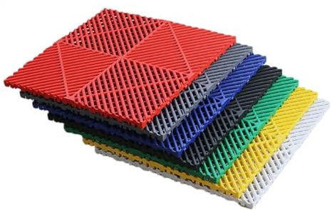 Valla Protectora Ventana De Seguridad El Plastico, Losetas De Plástico for Balcón con Enclavamiento Modular, Alfombrilla De PP for Balcón 40x40x1cm(White,5 PCS)