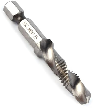 SIXRUN M8 HSS Bohr- und Gewindeschneidsatz, Hohe Härte Rostfeste Sechskantschaft, Selbstzentrierende Spitze Zum Bohren, Gewindeschneiden, Schneiden, für Weiche Metalle Aluminium Eisen