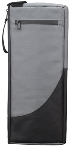 Wlinfetity Insulated Cooler Sleeve for Golf Bag with Shoulder Strap, Holds 6 Cans or 2 Wine Bottles, Oxford Cloth Waterproof Thermal Bag – Black
